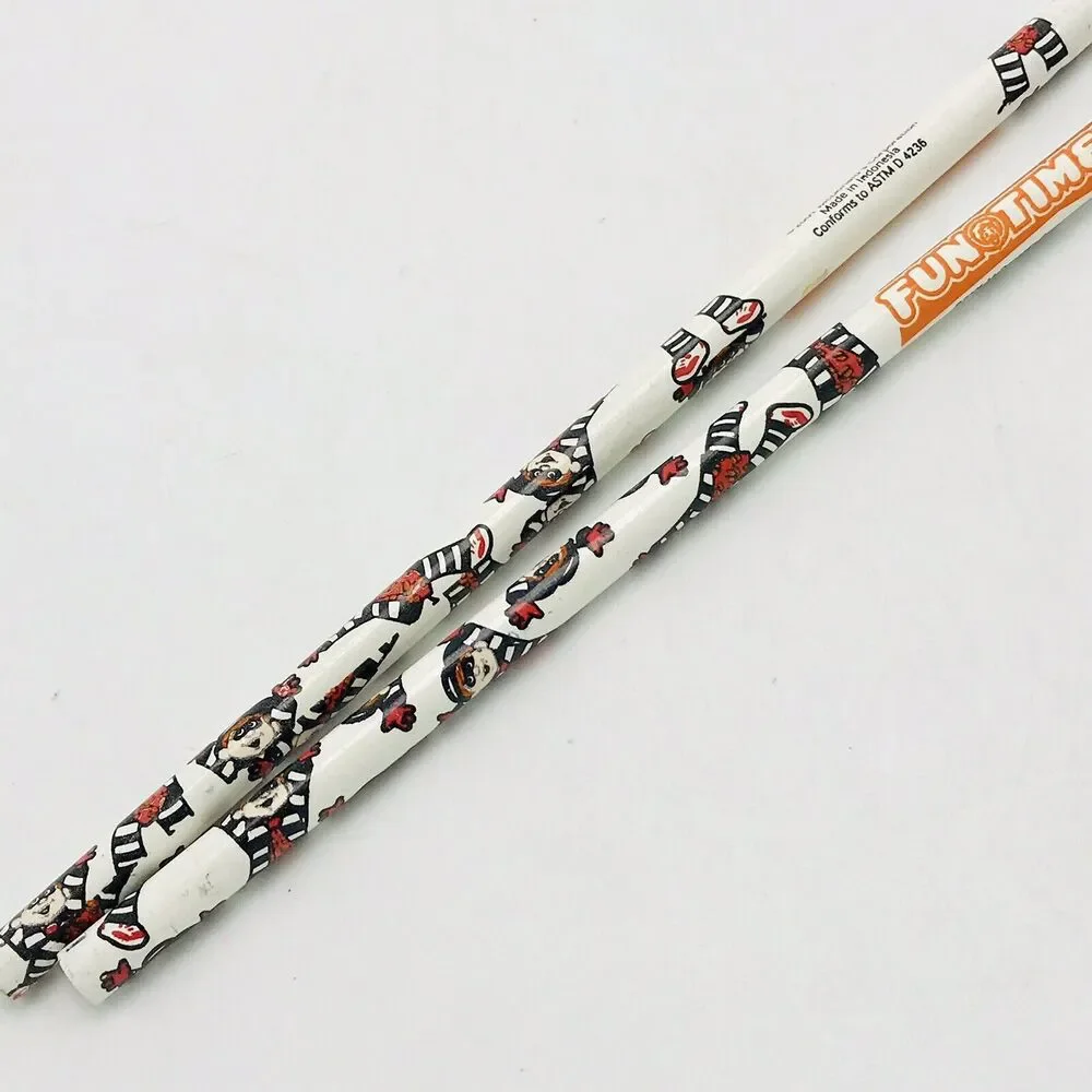 2 McDonalds Hamburgler Colored Pencils Multicolor Lead Vintage 2001 Y2K Novelty
